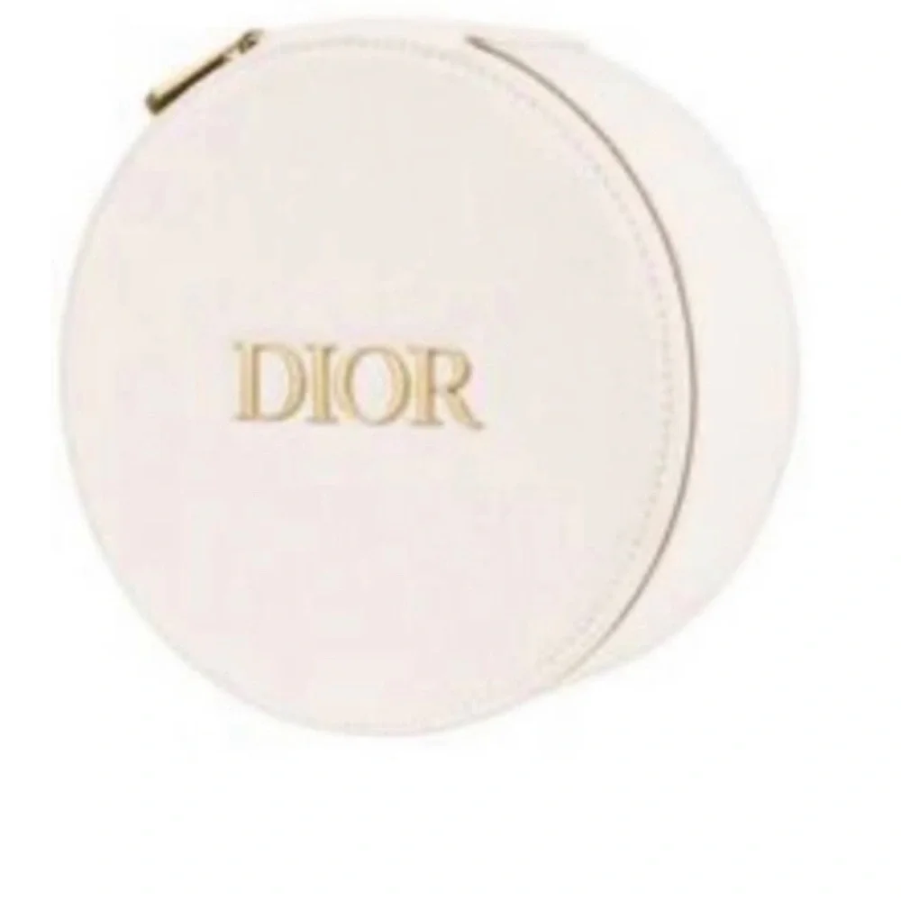 Dior Linen Pouch/Cosmetics Bag Round Box Gift Set